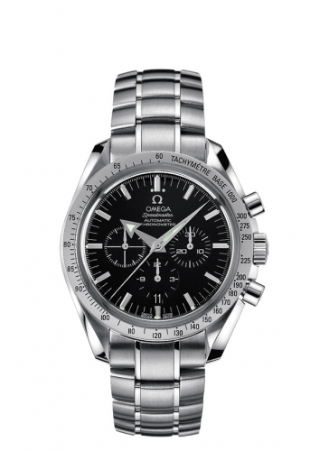 Speedmaster Broad Arrow Stainless Steel / Black / Bracelet