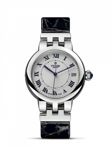 Clair de Rose 34 Stainless Steel / Silver-Roman/ Alligator