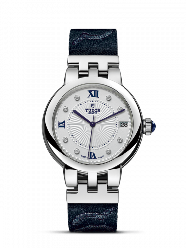 Clair de Rose 34 Stainless Steel / Silver-Diamond / Fabric