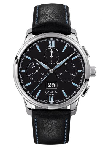 Senator Chronograph Panorama Date Stainless Steel / Black / Calf / Pin