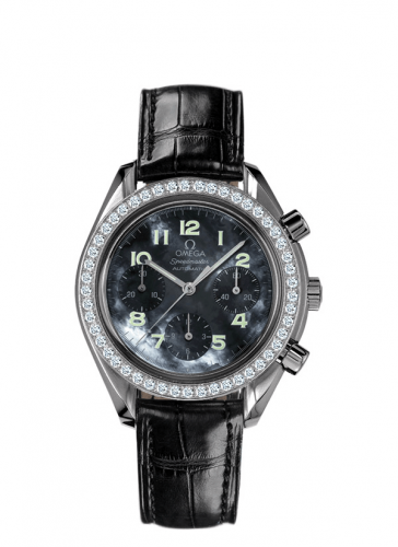 Speedmaster Reduced Ladies Stainless Steel / Diamond / Blue MOP 