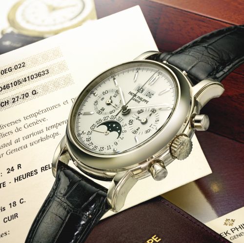Perpetual Calendar Chronograph 3970 White Gold / Silver