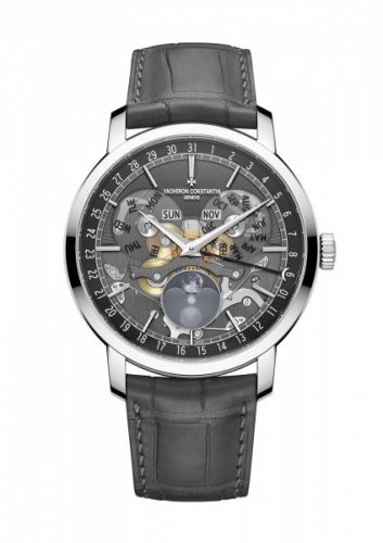 Traditionnelle Complete Calendar Openface White Gold