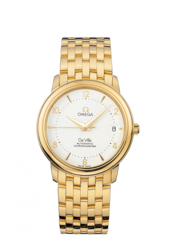 De Ville Prestige Automatic 34.7 Yellow Gold / White / Bracelet