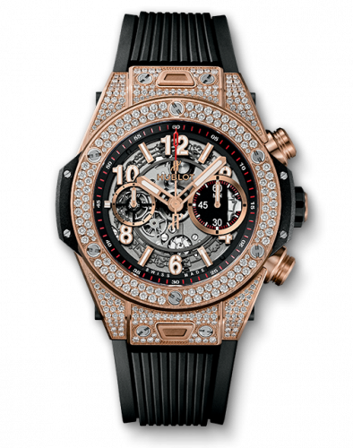 Big Bang Unico 45 King Gold / Pavé / Black