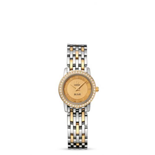 De Ville Prestige Quartz 22 Stainless Steel / Yellow Gold / Diamond / Champagne / Bracelet