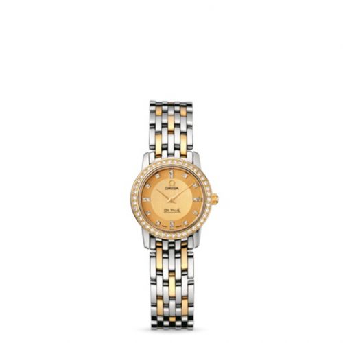 De Ville Prestige Quartz 22 Stainless Steel / Yellow Gold / Diamond / Champagne / Bracelet