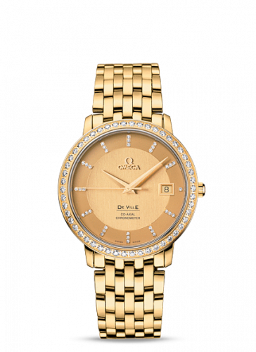 De Ville Prestige Co-Axial 36.5 Yellow Gold / Diamond / Bracelet