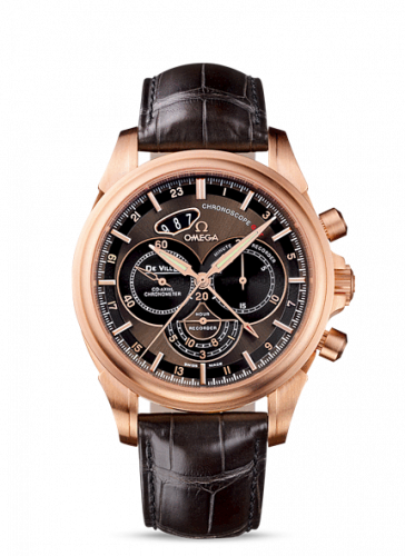 De Ville Co-Axial 44 Chronoscope GMT Red Gold / Brown