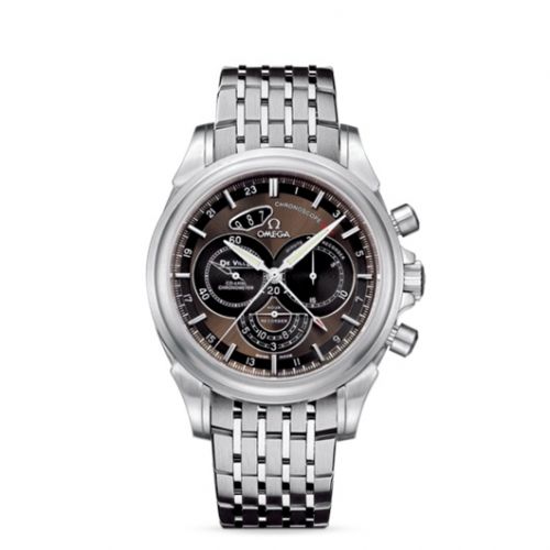 De Ville Co-Axial 44 Chronoscope GMT Stainless Steel / Brown / Bracelet