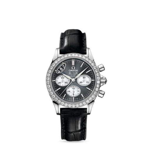 De Ville Co-Axial 35 Chronograph Stainless Steel Diamond / Grey / Strap