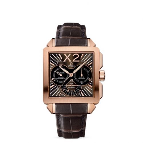 De Ville X2 Co-Axial 37 Chronograph Red Gold / Brown