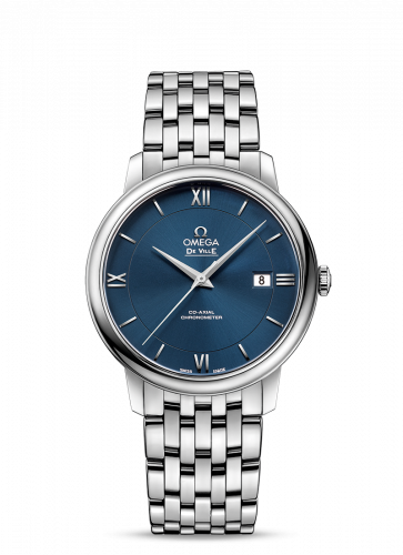 De Ville Prestige Co-Axial 39.5 Stainless Steel / Blue / Bracelet