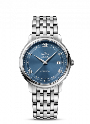 De Ville Prestige Co-Axial 39.5 Stainless Steel / Vintage  Blue / Bracelet