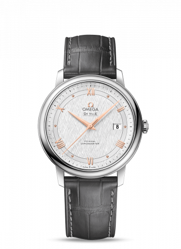 De Ville Prestige Co-Axial 39.5 Stainless Steel / Vintage Silk Silver