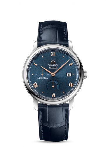 De Ville Prestige Co-Axial 39.5 Power Reserve Stainless Steel / Blue Sunburst
