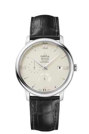 De Ville Prestige Co-Axial 39.5 Power Reserve Stainless Steel / Ivory / GUM Red Square