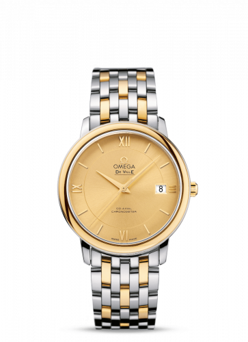 De Ville Prestige Co-Axial 36.8 Stainless Steel / Yellow Gold / Champagne / Bracelet