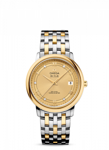 De Ville Prestige Co-Axial 36.8 Stainless Steel / Yellow Gold / Vintage Champagne / Bracelet