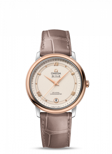 De Ville Prestige Co-Axial 36.8 Stainless Steel / Red Gold / Vintage Ivory