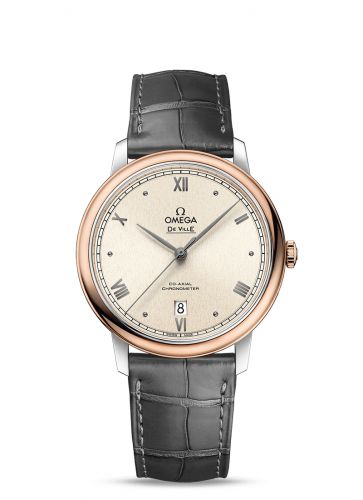 De Ville Prestige Co-Axial 39.5 Stainless Steel / Red Gold / Pink Linen