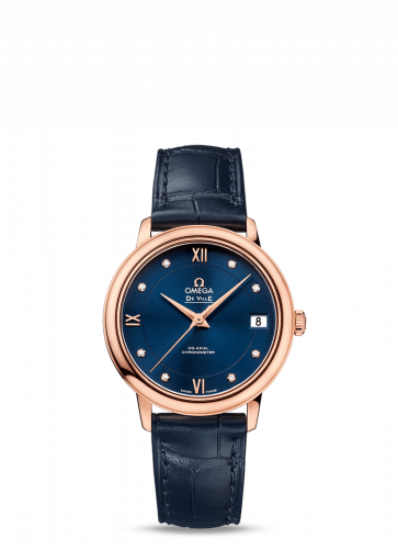 De Ville Prestige Co-Axial 32.7 Red Gold / Blue