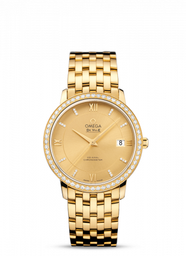 De Ville Prestige Co-Axial 36.8 Yellow Gold / Champagne / Diamond / Bracelet