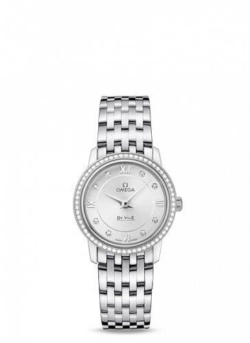 De Ville Prestige Quartz 27.4 Stainless Steel / Diamond / Silver / Bracelet