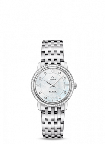 De Ville Prestige Quartz 27.4 Stainless Steel / MOP / Bracelet / Diamond