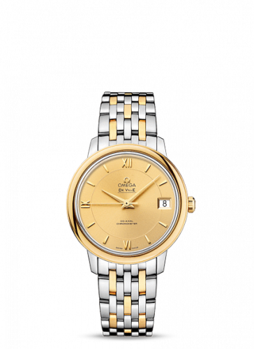 De Ville Prestige Co-Axial 32.7 Stainless Steel / Yellow Gold / Champagne / Bracelet