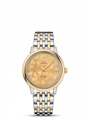 De Ville Prestige Quartz 32.7 Butterfly Yellow Gold / Stainless Steel