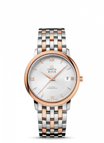 De Ville Prestige Co-Axial 36.8 Stainless Steel / Red Gold / Silver / Bracelet