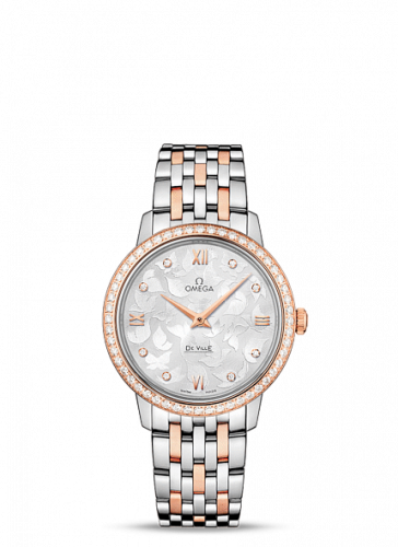 De Ville Prestige Quartz 32.7 Butterfly Stainless Steel / Red Gold / Diamond / Bracelet