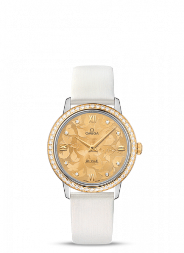 De Ville Prestige Quartz 32.7 Butterfly Stainless Steel / Yellow Gold / Diamond