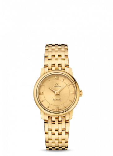 De Ville Prestige Quartz 27.4 Yellow Gold / Champagne / Bracelet
