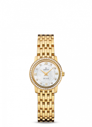 De Ville Prestige Quartz 24.4 Yellow Gold / Diamond / MOP