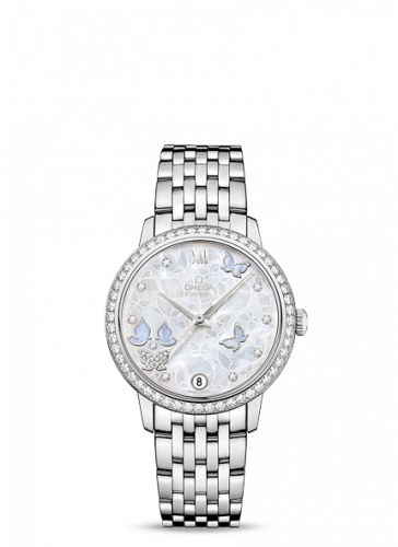 De Ville Prestige Co-Axial 32.7 White Gold / MOP Butterfly / Diamond / Bracelet