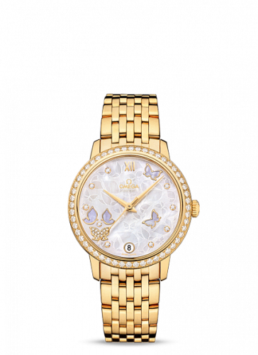De Ville Prestige Co-Axial 32.7 Yellow Gold / MOP Butterfly / Diamond / Bracelet