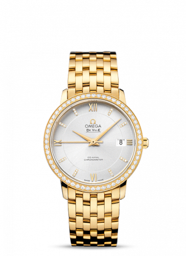 De Ville Prestige Co-Axial 36.8 Yellow Gold / Silver / Diamond / Bracelet