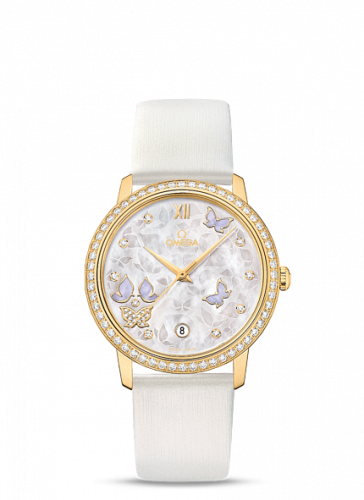 De Ville Prestige Co-Axial 36.8 Yellow Gold / MOP Butterfly / Diamond