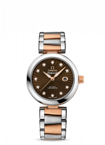 LadyMatic Co-Axial 34 Stainless Steel / Red Gold / Brown / Bracelet