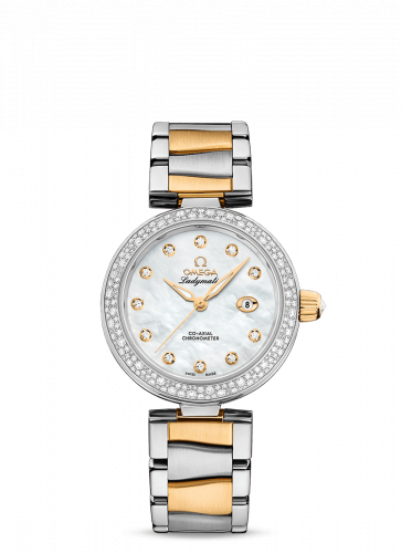 LadyMatic Co-Axial 34 Stainless Steel / Yellow Gold / Diamond / MOP / Bracelet
