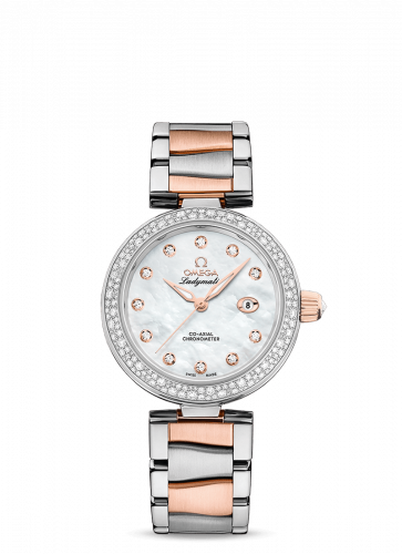 LadyMatic Co-Axial 34 Stainless Steel / Sedna Gold / Diamond / MOP / Bracelet