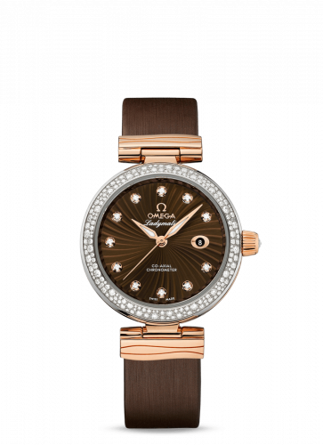 LadyMatic Co-Axial 34 Stainless Steel / Red Gold / Diamond / Brown