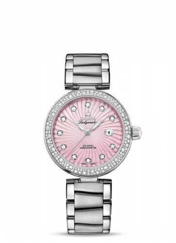LadyMatic Co-Axial 34 Stainless Steel / Diamond / Pink MOP / Bracelet
