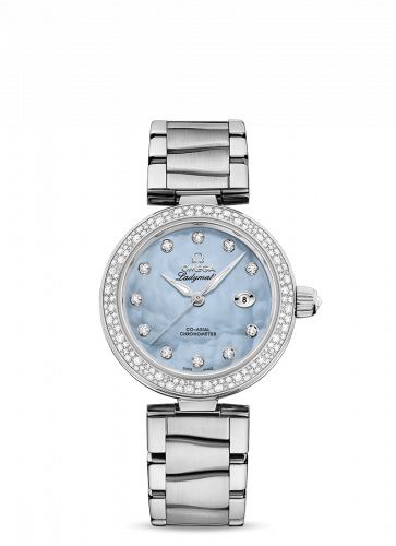 LadyMatic Co-Axial 34 Stainless Steel / Diamond / Blue MOP / Bracelet