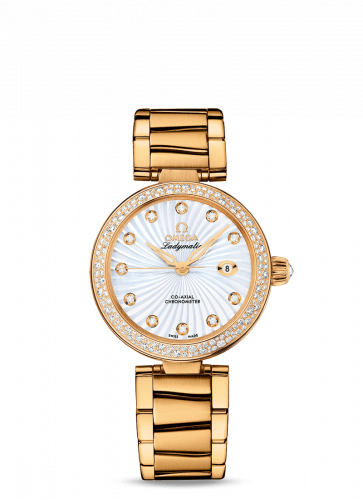 LadyMatic Co-Axial 34 Yellow Gold / Diamond / MOP / Bracelet