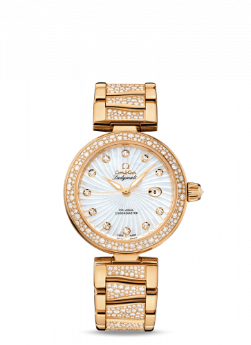 LadyMatic Co-Axial 34 Yellow Gold / Diamond / MOP / Diamond Bracelet