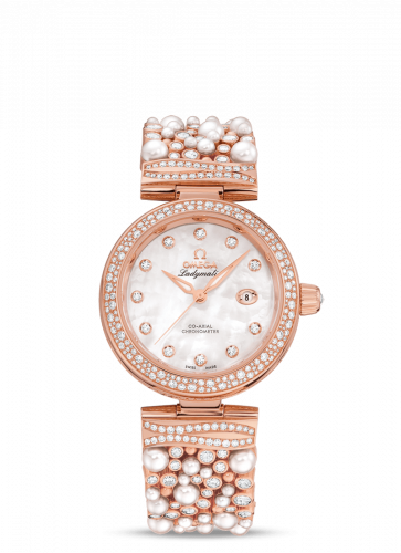 LadyMatic Co-Axial 34 Sedna Gold / Pearls and Diamonds