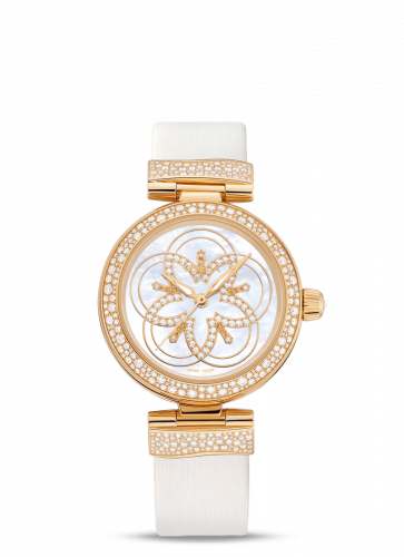 LadyMatic Co-Axial 34 Yellow Gold Diamond / Diamond Flower